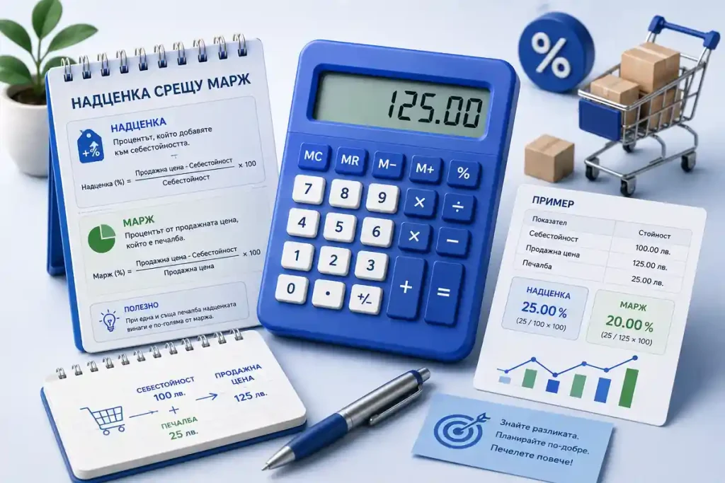 Калкулатор надценка срещу марж